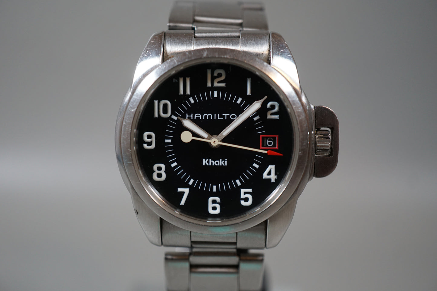 Hamilton Khaki 6301 Action Black Dial Midsize Quartz Watch