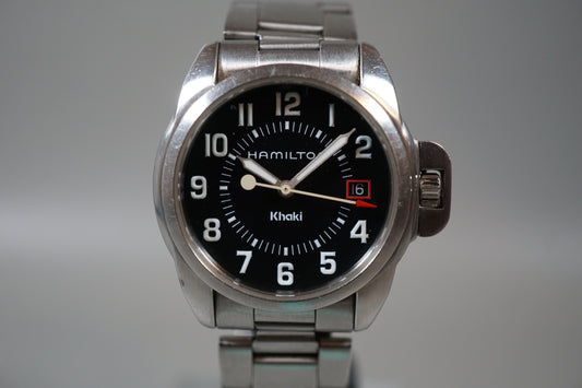 Hamilton Khaki 6301 Action Black Dial Midsize Quartz Watch