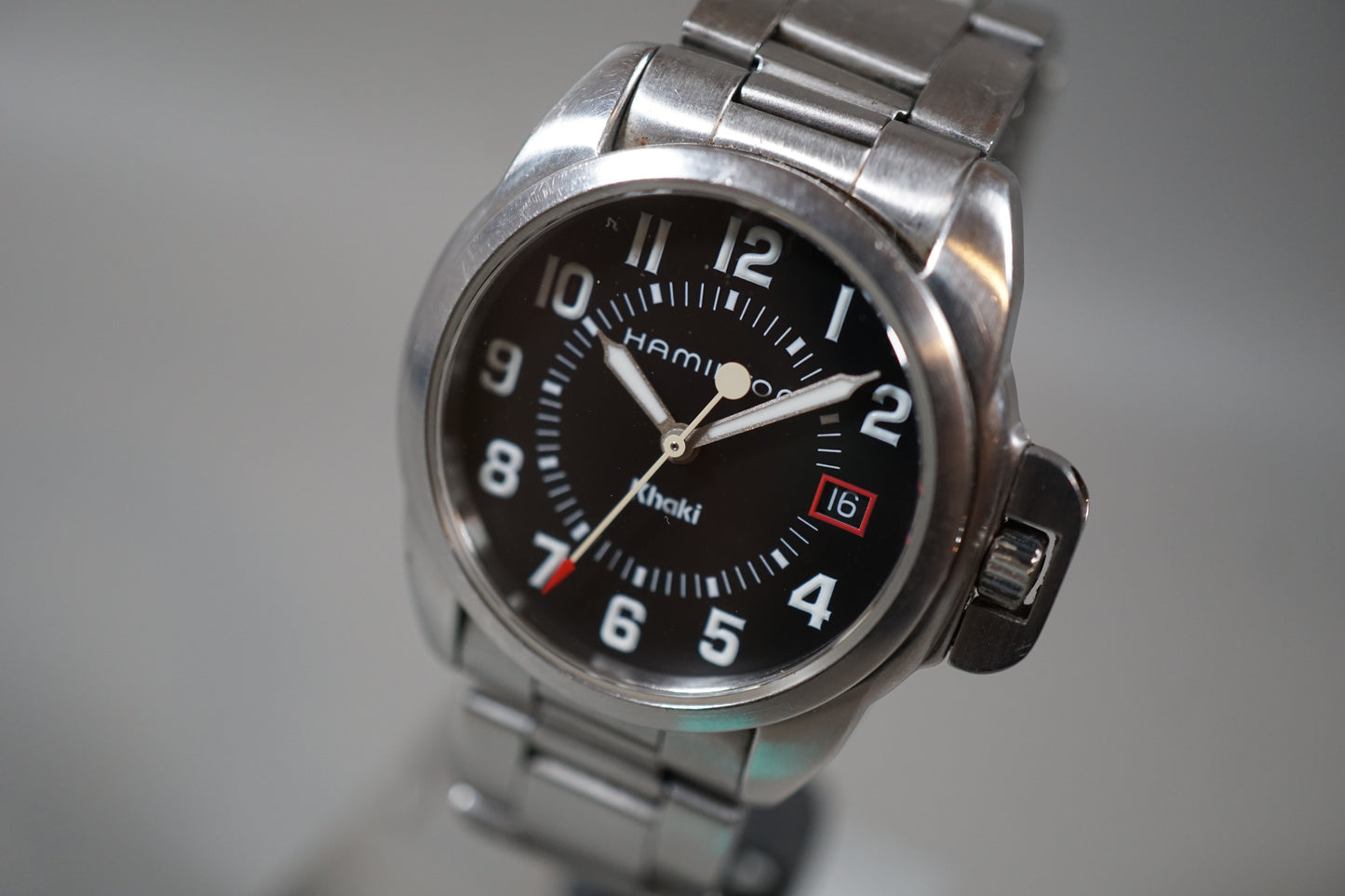 Hamilton Khaki 6301 Action Black Dial Midsize Quartz Watch
