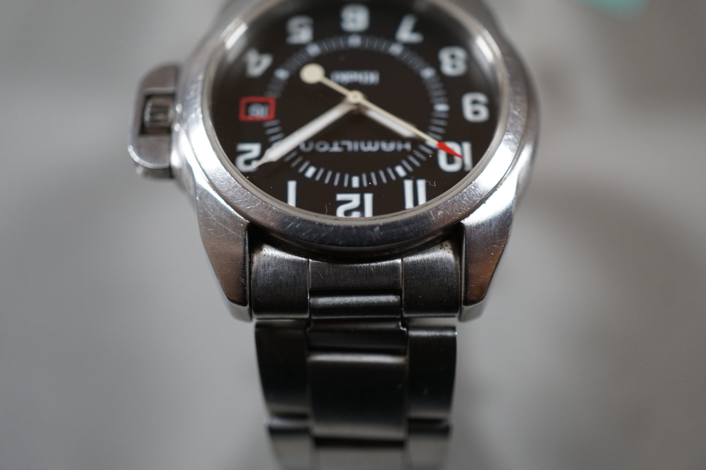 Hamilton Khaki 6301 Action Black Dial Midsize Quartz Watch