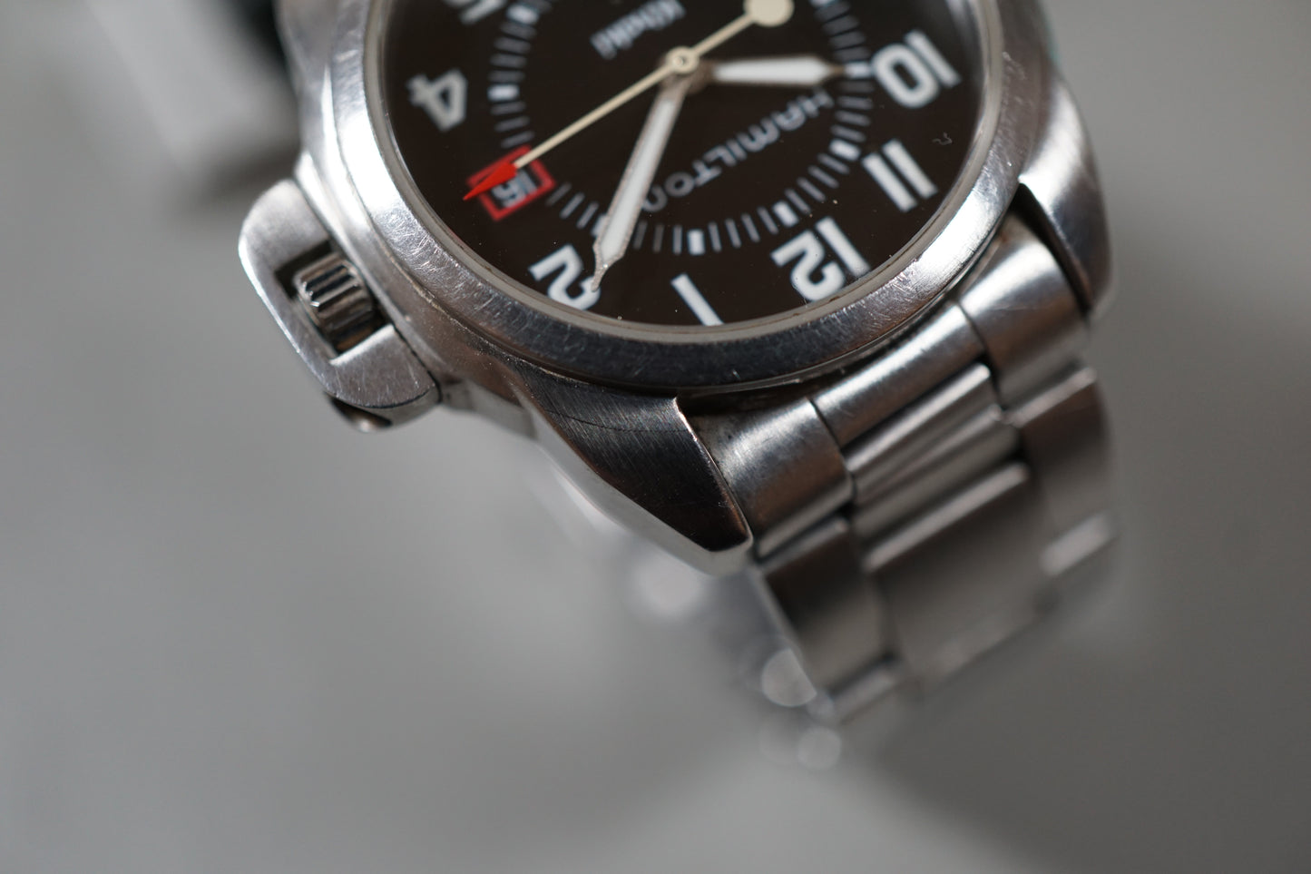 Hamilton Khaki 6301 Action Black Dial Midsize Quartz Watch