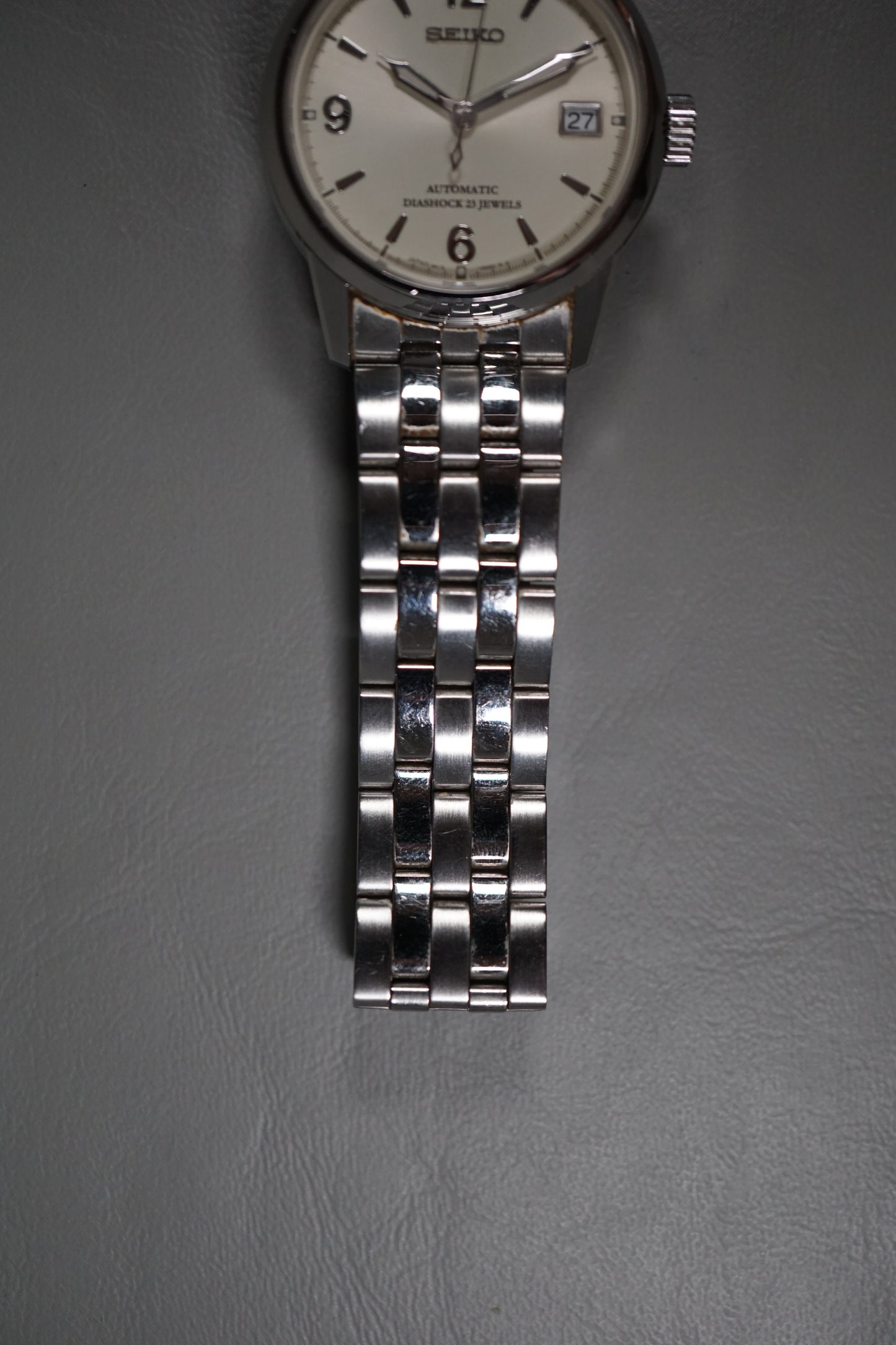 Seiko Spirit SCVS009 6R15 Creme Military Dial JDM Automatic Watch