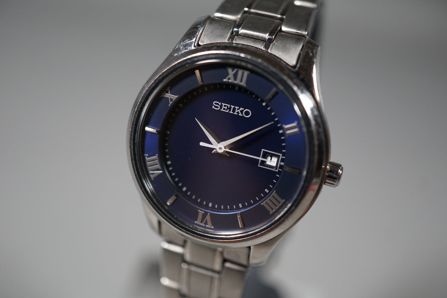 Seiko Selection STPX065 V137 Blue Dial Ladies Titanium Solar Quartz Watch