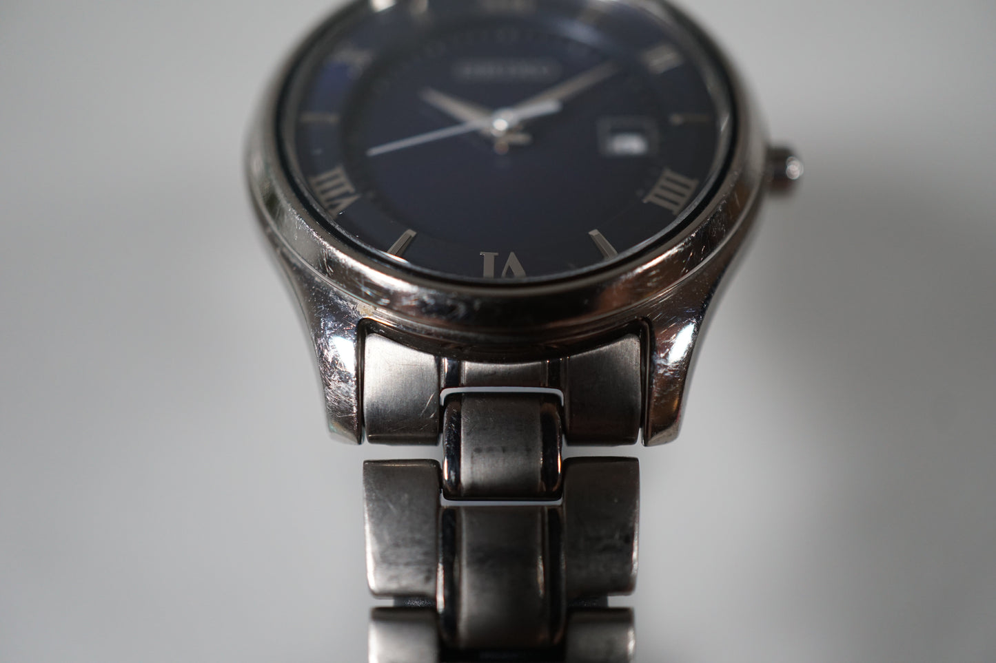 Seiko Selection STPX065 V137 Blue Dial Ladies Titanium Solar Quartz Watch