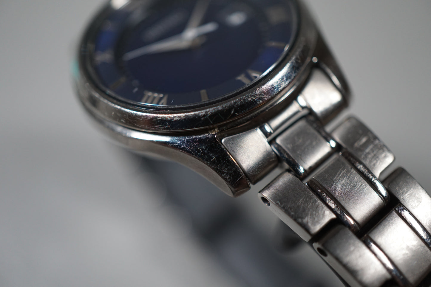 Seiko Selection STPX065 V137 Blue Dial Ladies Titanium Solar Quartz Watch
