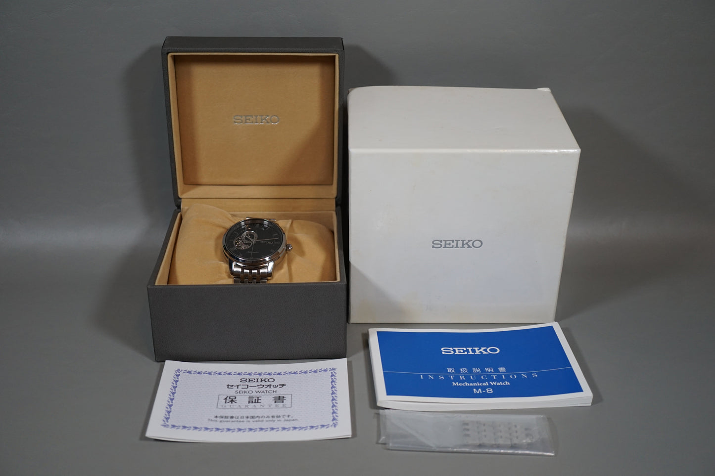 Seiko Presage SARY063 4R39 Black Dial Open Heart Automatic Watch