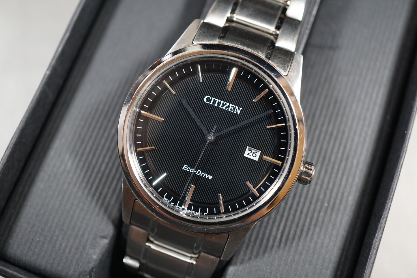 Citizen Collection AW1231-66E J810 Eco-Drive Black Dial Solar Quartz Watch