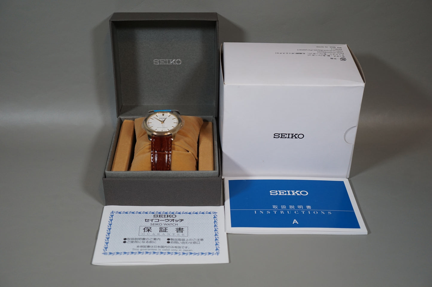 New Seiko Spirit SCXP032 7N01 Gold Tone White Dial Quartz Watch