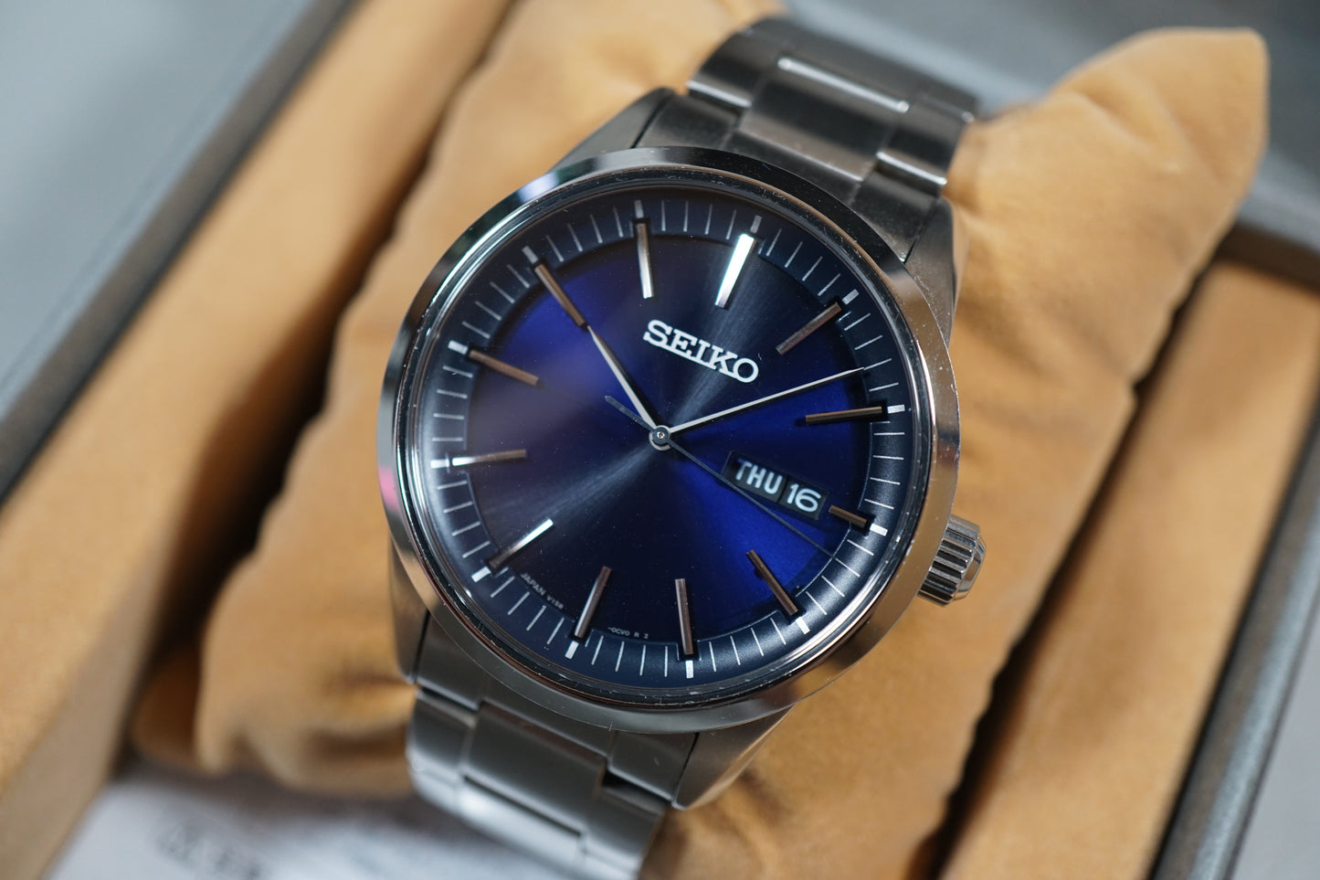 Seiko Selection SBPX121 V158 Blue Dial Solar Quartz Watch