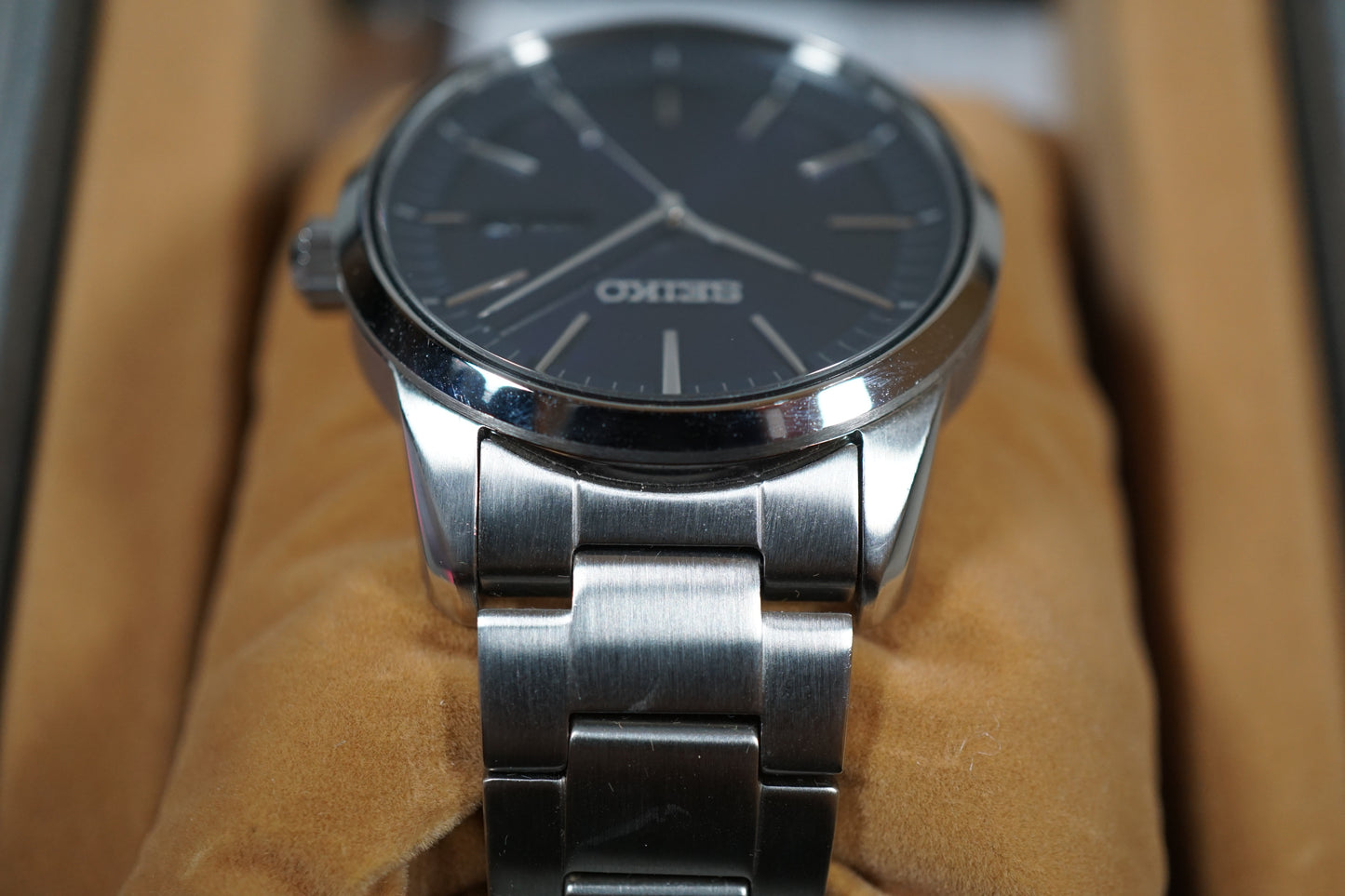 Seiko Selection SBPX121 V158 Blue Dial Solar Quartz Watch