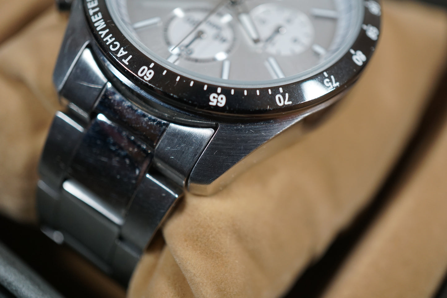 Seiko Spirit SBTR007 8T67 Silver Dial Chronograph Quartz Watch