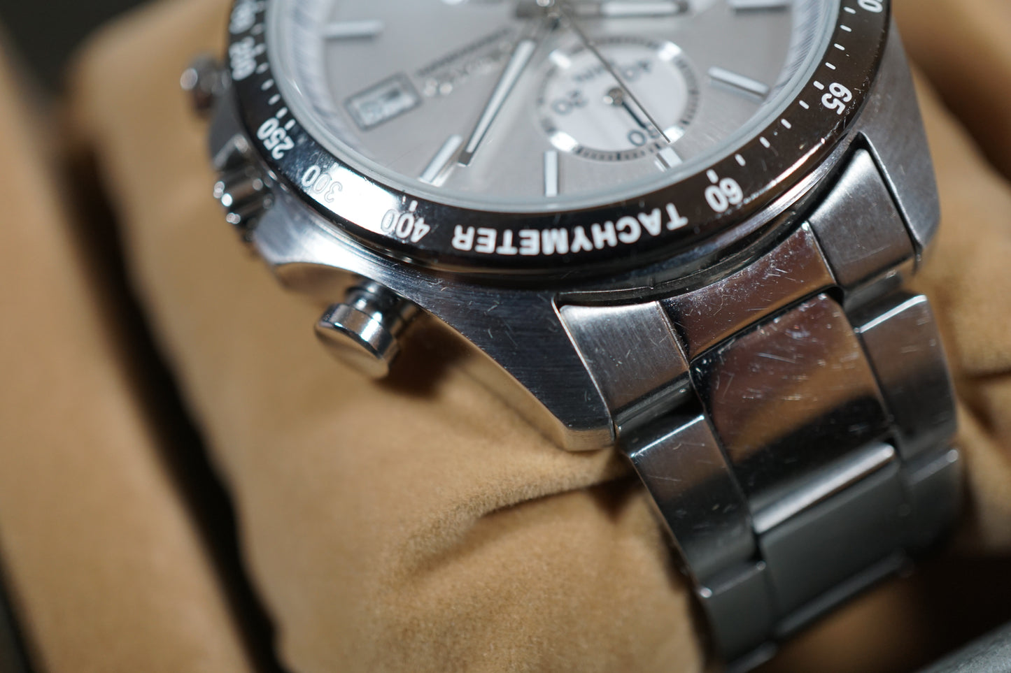 Seiko Spirit SBTR007 8T67 Silver Dial Chronograph Quartz Watch
