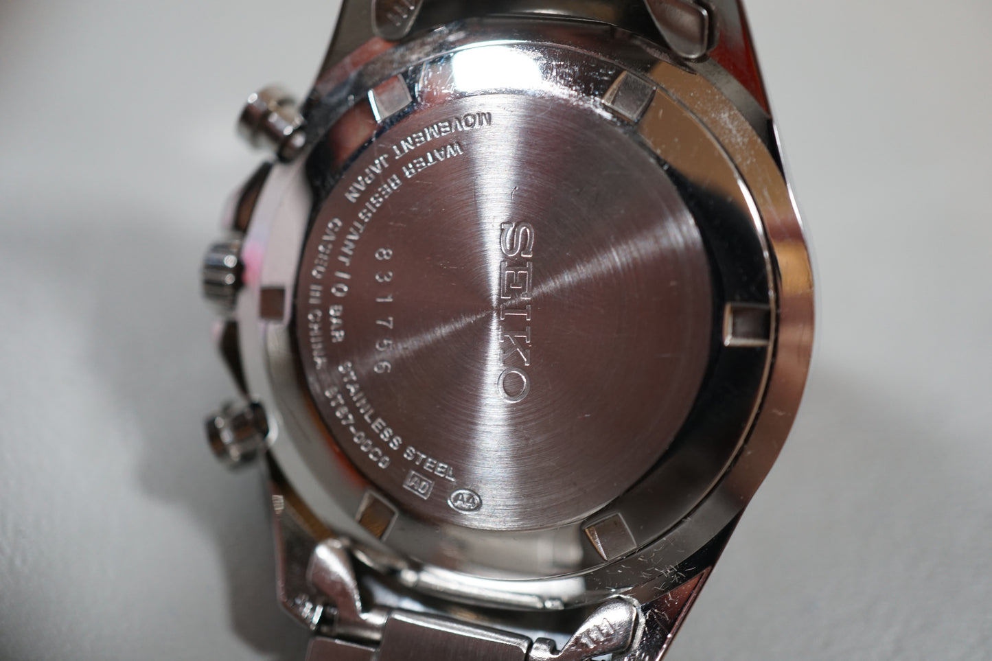 Seiko Spirit SBTR007 8T67 Silver Dial Chronograph Quartz Watch