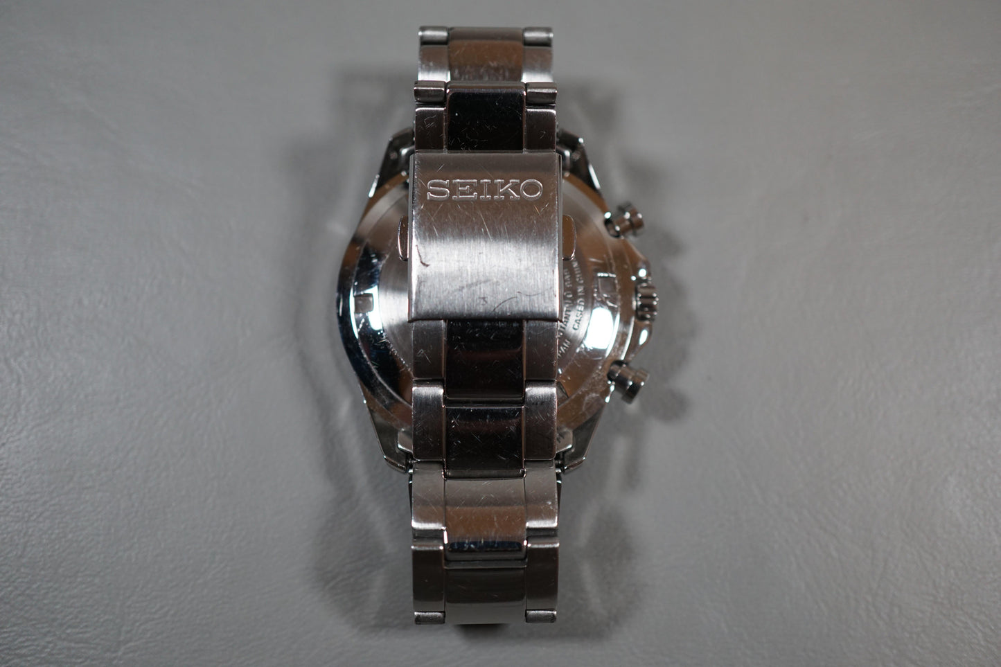 Seiko Spirit SBTR007 8T67 Silver Dial Chronograph Quartz Watch