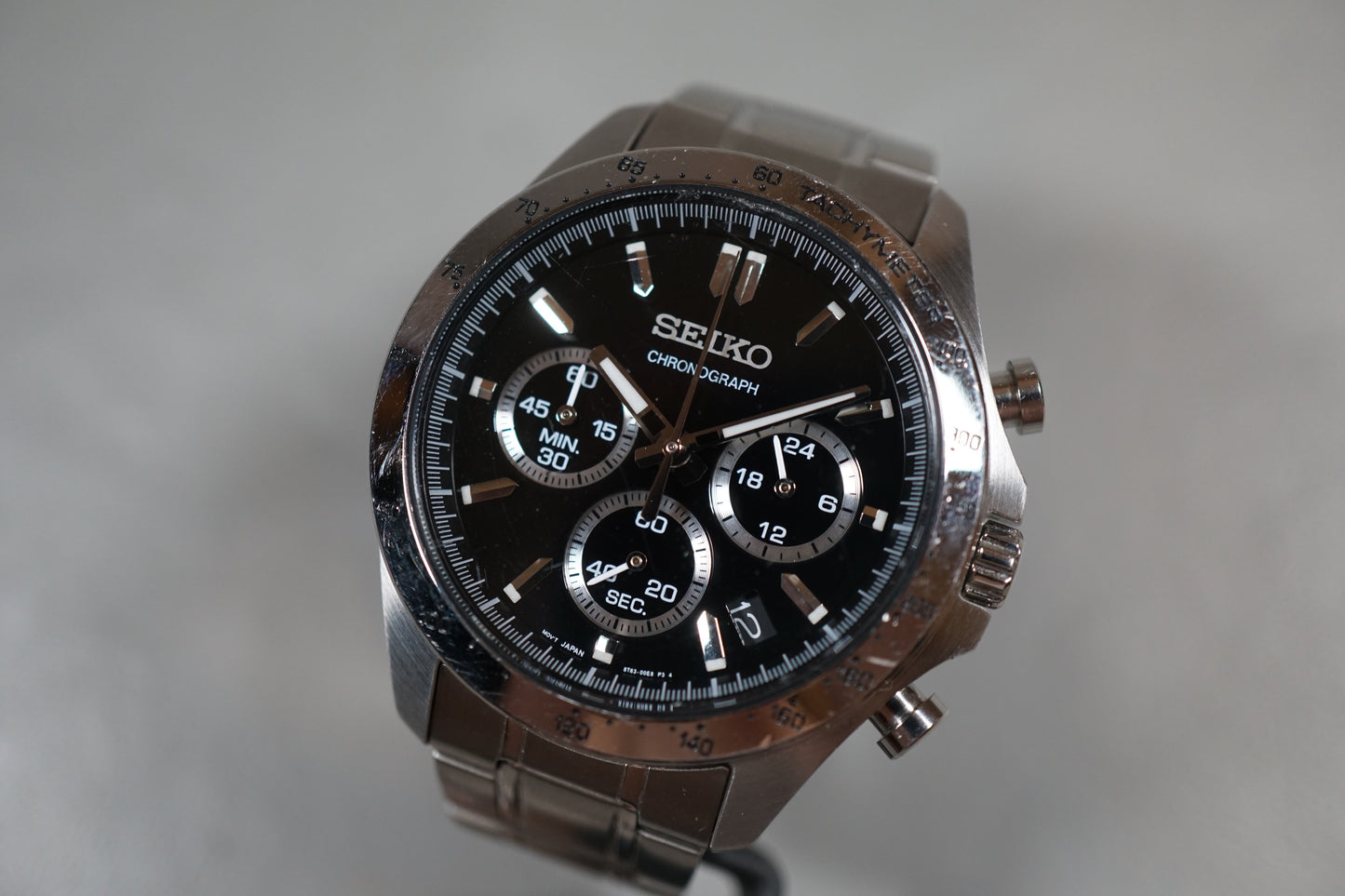 Seiko Spirit SBTR013 8T63 Black Dial Chronograph Quartz Watch