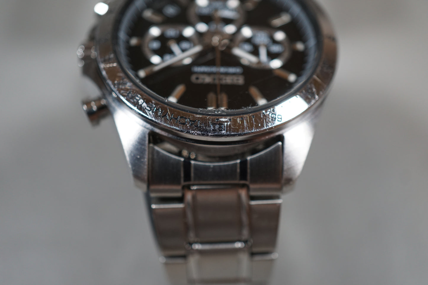 Seiko Spirit SBTR013 8T63 Black Dial Chronograph Quartz Watch