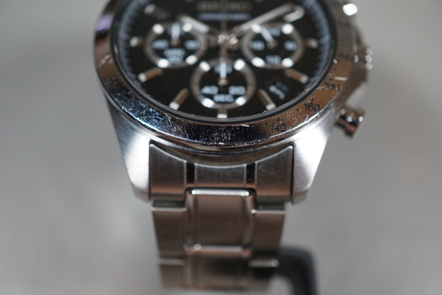 Seiko Spirit SBTR013 8T63 Black Dial Chronograph Quartz Watch
