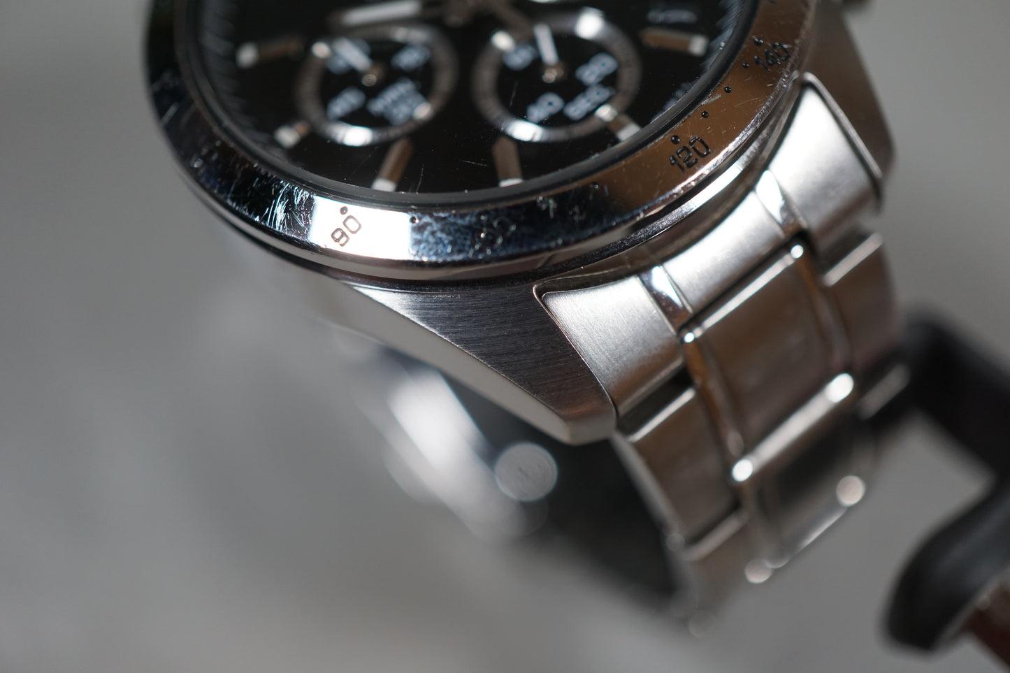Seiko Spirit SBTR013 8T63 Black Dial Chronograph Quartz Watch
