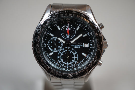 Seiko SND253 7T92 Flightmaster Pilot Chronograph Quartz Watch