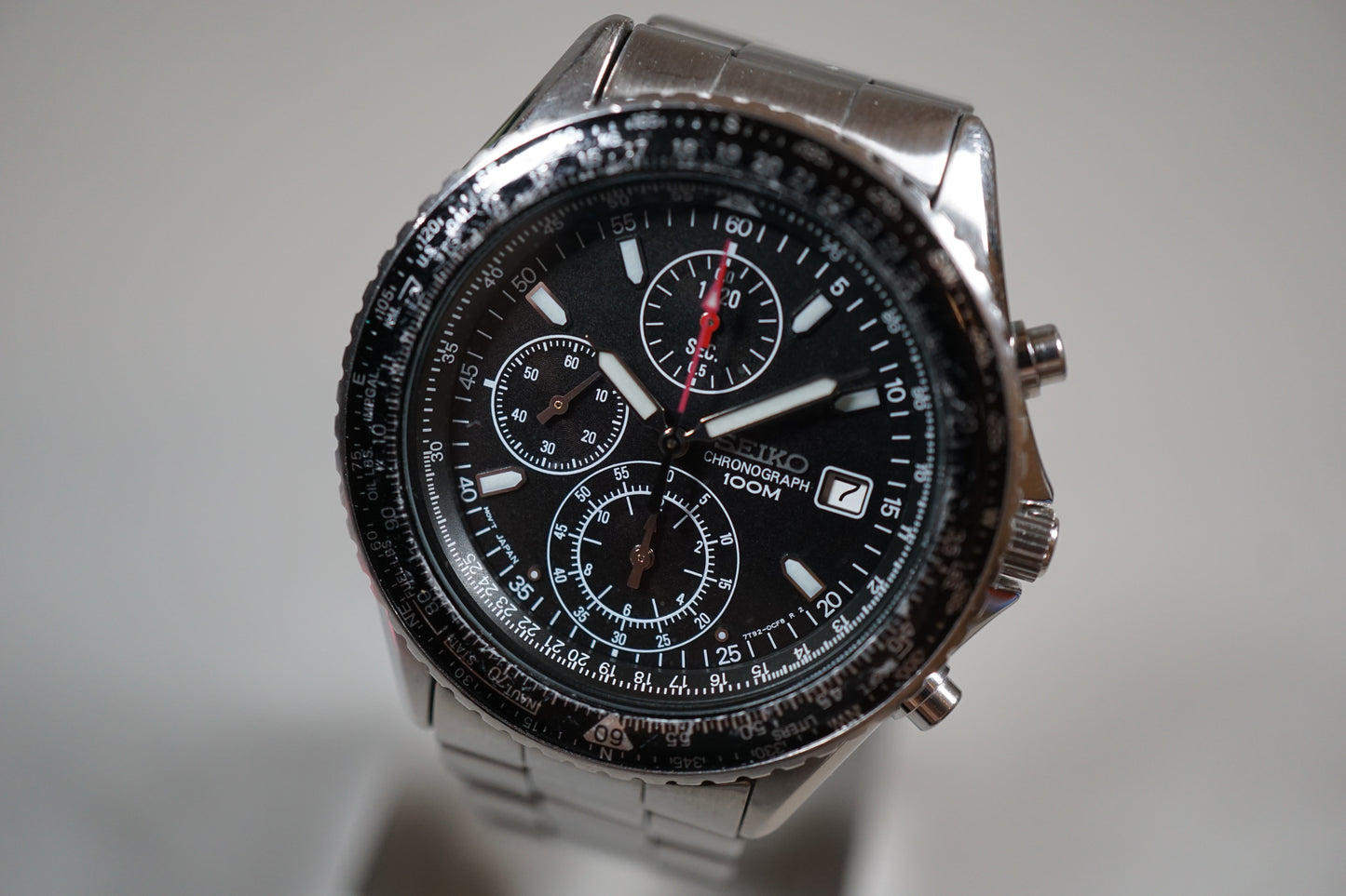Seiko SND253 7T92 Flightmaster Pilot Chronograph Quartz Watch
