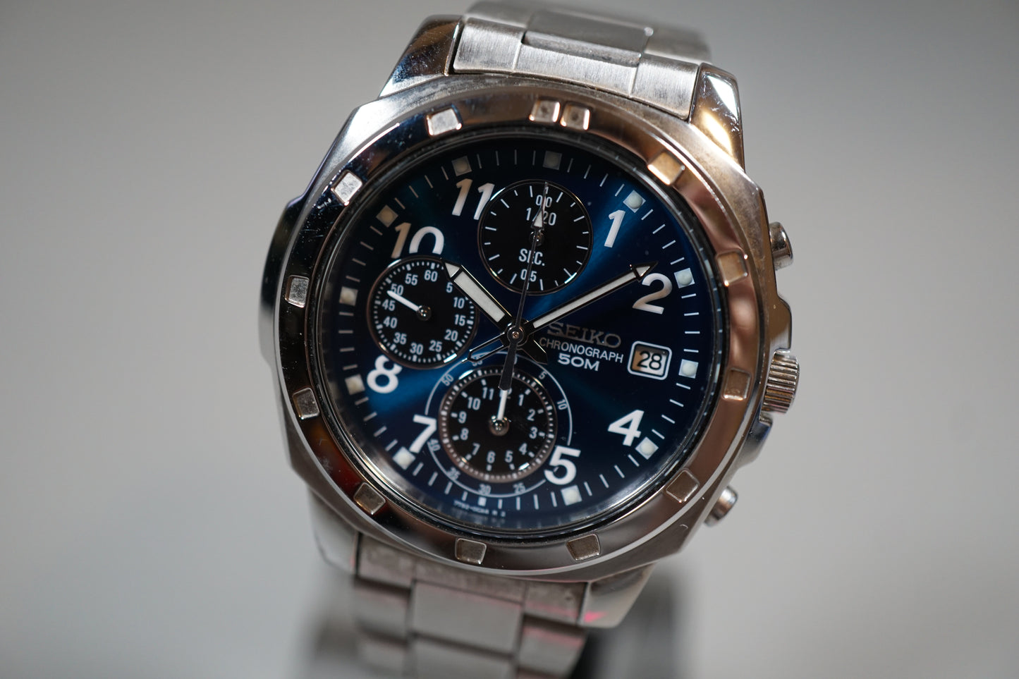 Seiko SNDB37 7T92 Blue Dial Chronograph Quartz Watch