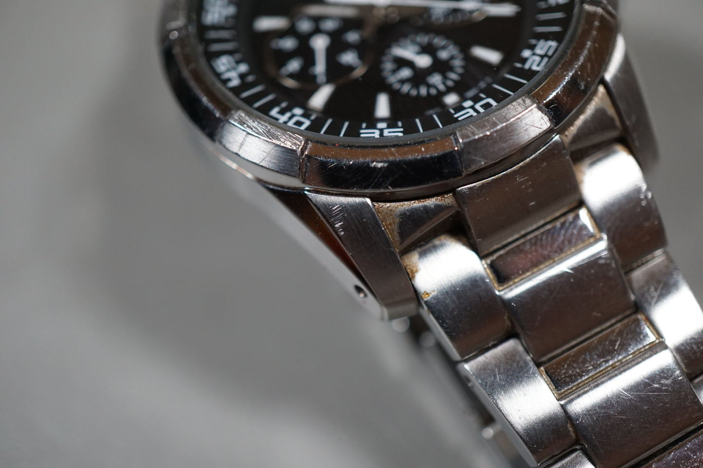 Seiko SNE015P1 V14J Day Date Black Dial Solar Quartz Watch