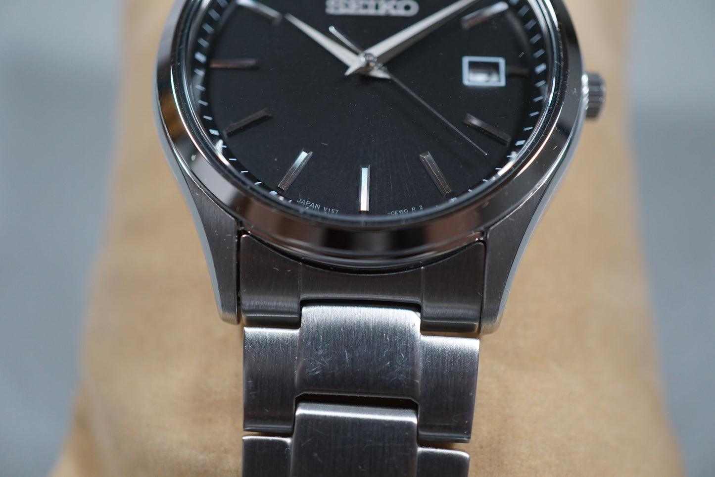 Seiko Selection SBPX147 V157 Black Dial Solar Quartz Watch