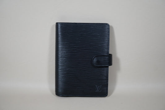 Louis Vuitton Small Ring Agenda Cover Black Epi R20052 Organizer Planner