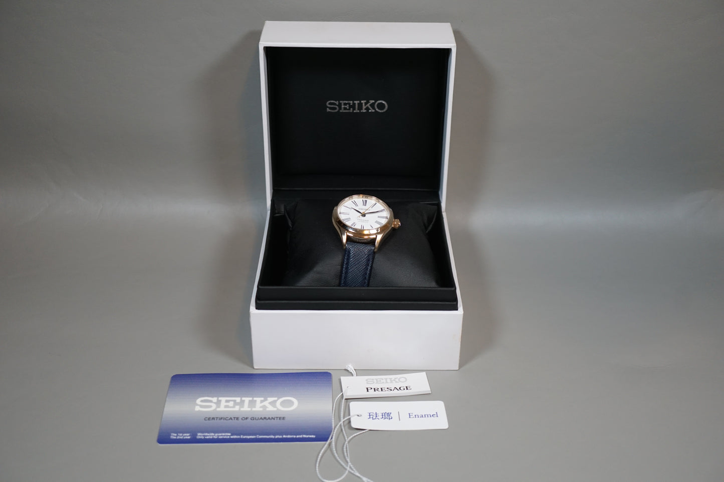 Seiko Presage SRRX002 6R31 Prestige Line Enamel Dial 34mm Ladies Automatic Watch