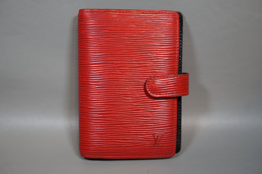 Louis Vuitton R20057 Red Epi Leather Agenda PM Organizer Notebook Cover