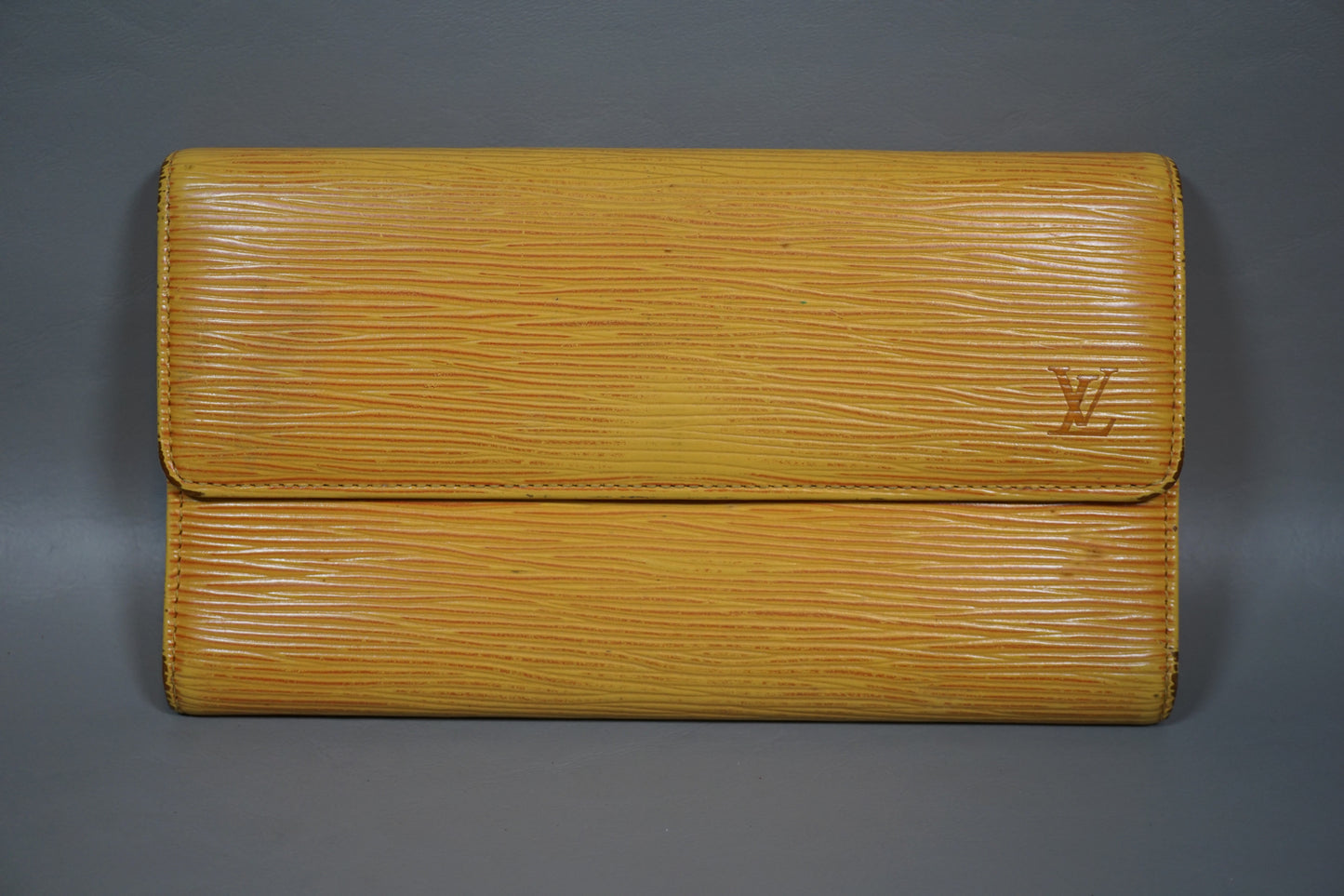 Louis Vuitton M63579 Pochette Portomone Credit Epi Yellow Long Wallet