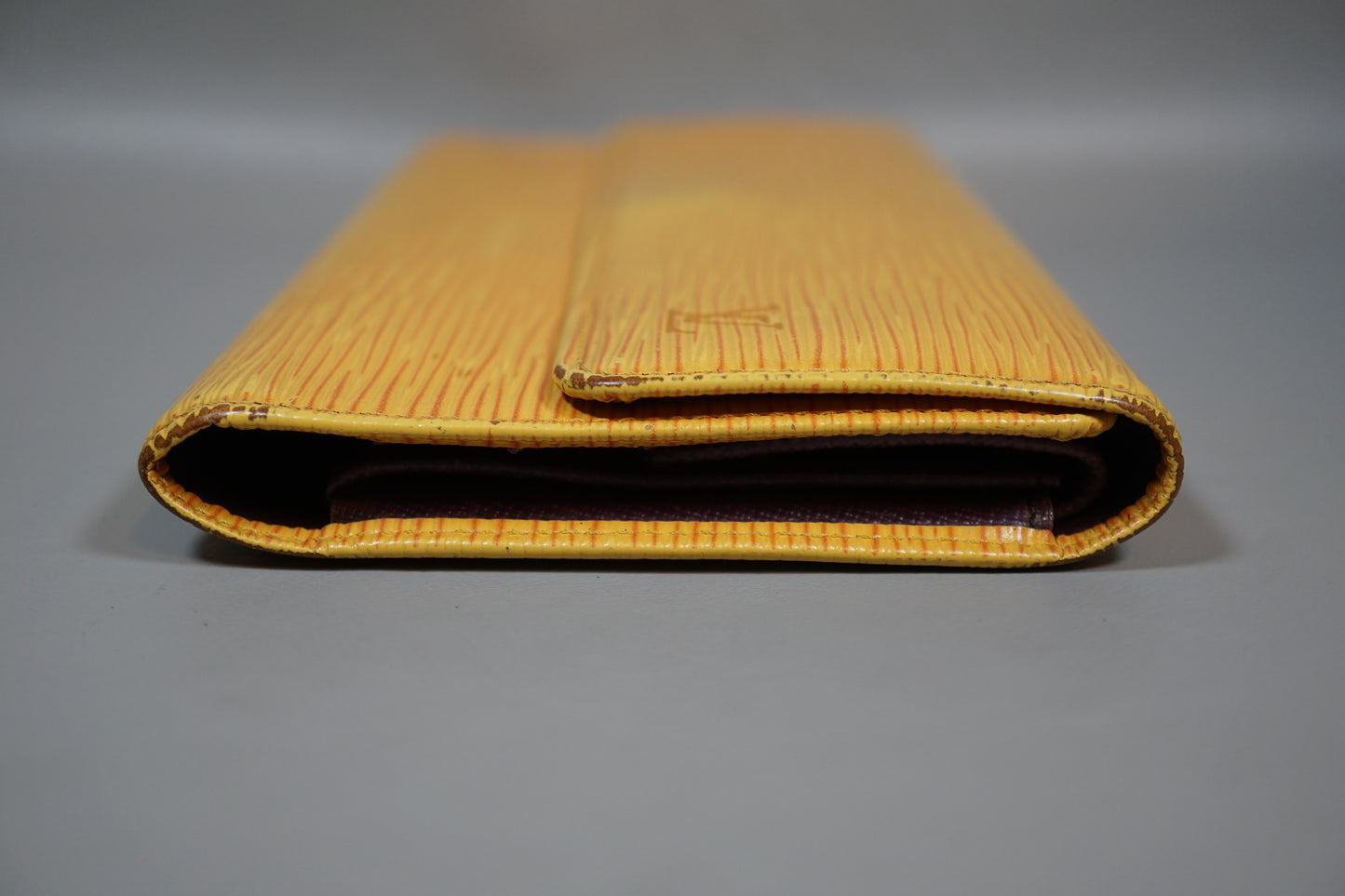 Louis Vuitton M63579 Pochette Portomone Credit Epi Yellow Long Wallet