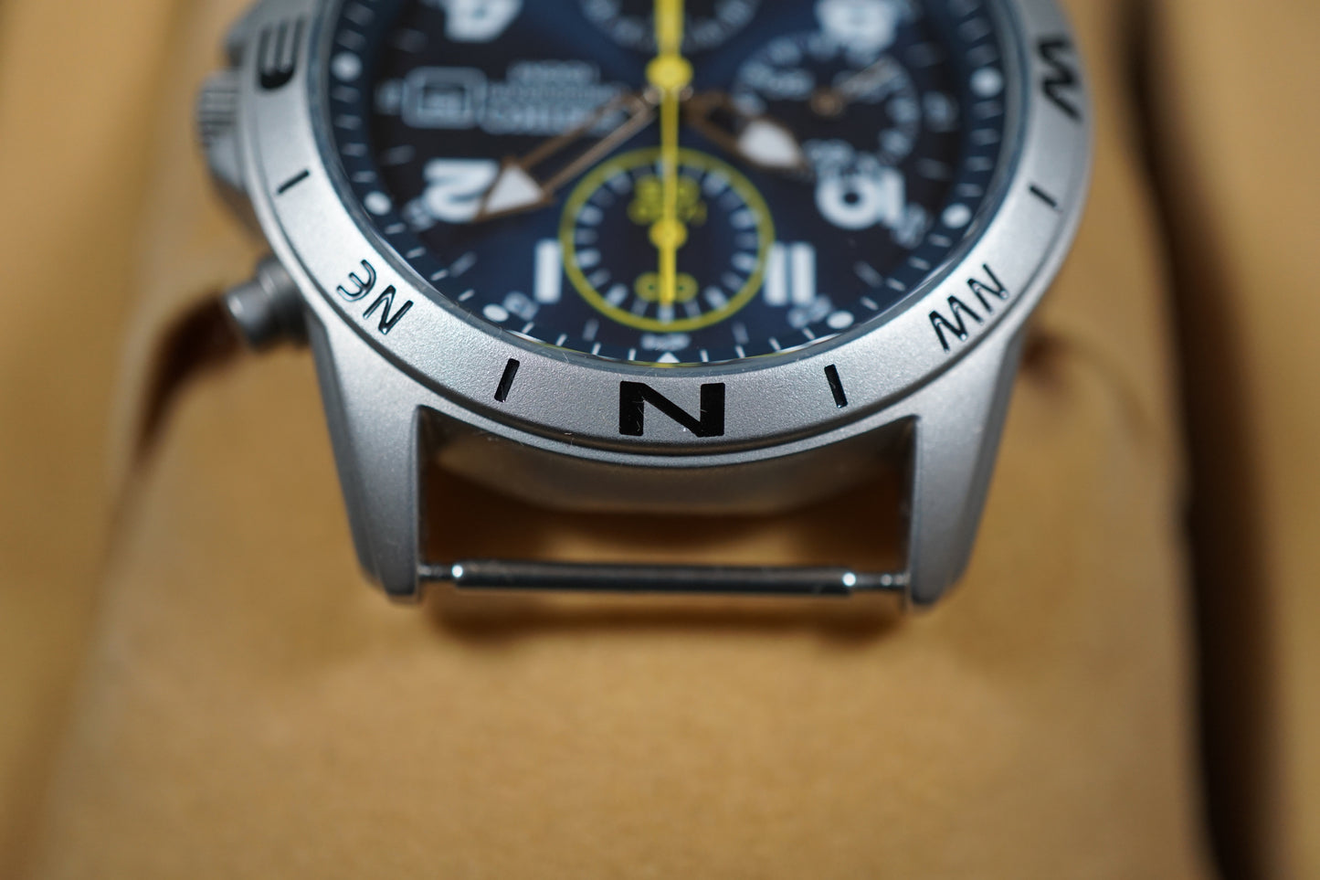 Seiko SND379P2 7T92 Nylon Strap Blue Dial Field Style Chronograph Quartz Watch
