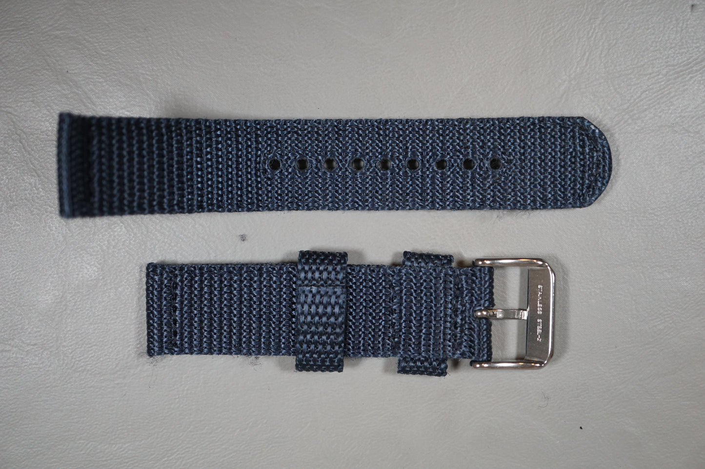 Seiko SND379P2 7T92 Nylon Strap Blue Dial Field Style Chronograph Quartz Watch