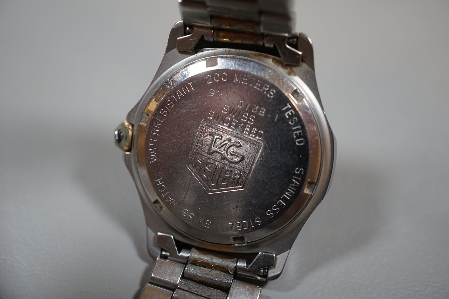 Tag Heuer 2000 Professional 974.013B-1 Gold Dial Two Tone 200M Quartz Watch