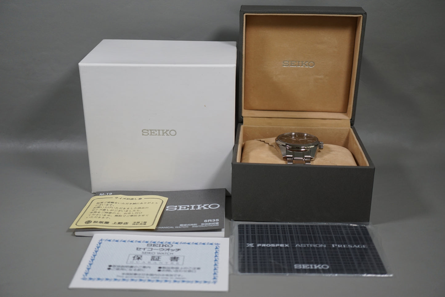 Seiko Presage SARX083 6R35 Sharp Edged Black Dial Automatic Watch