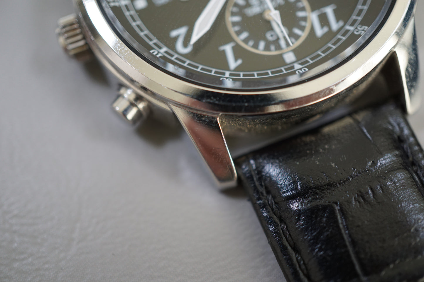 Seiko SNDC33 7T92 Black Numeral Dial Chronograph Quartz Watch