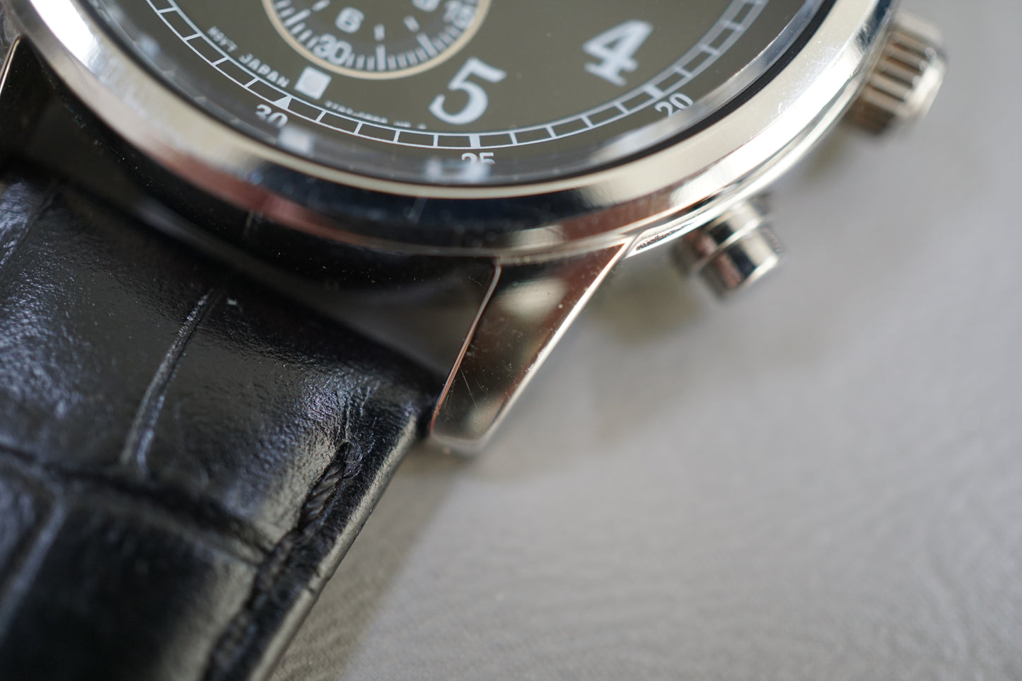 Seiko SNDC33 7T92 Black Numeral Dial Chronograph Quartz Watch