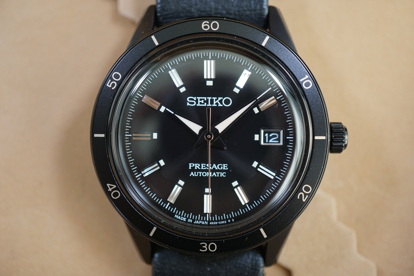 Seiko Presage SARY215 4R35 "Vintage Style 60S" Black Automatic Watch