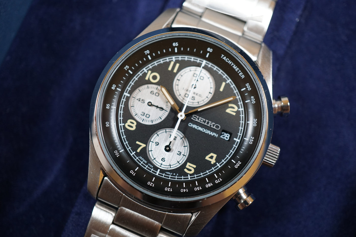 New Seiko SZER102 7T92 Limited Nano Universe Panda Quartz Chronograph Watch