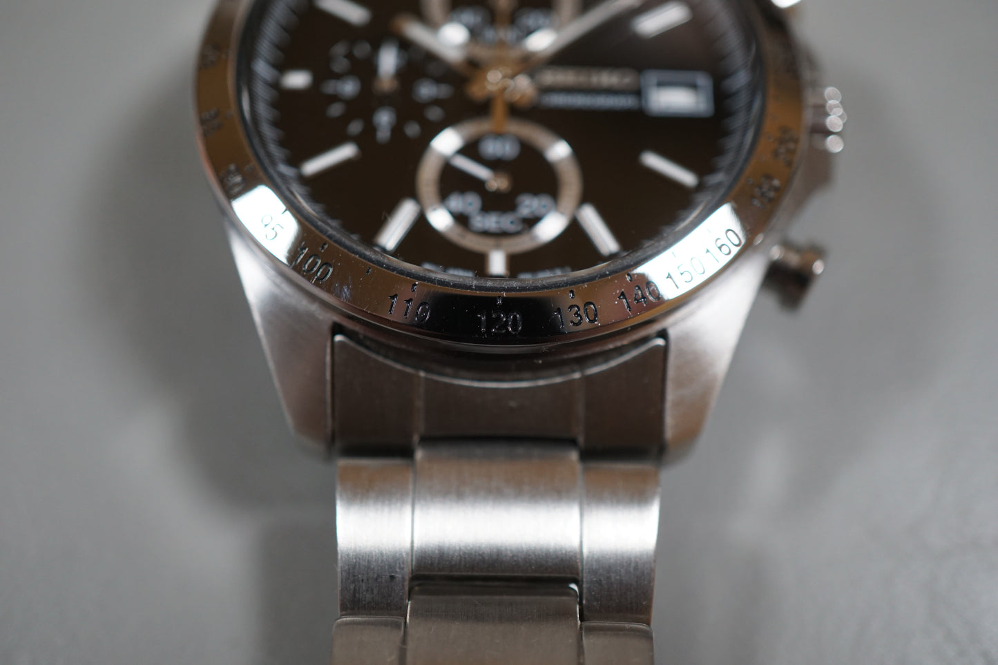 Seiko Spirit SBTR005 8T67 Black Dial Chronograph Quartz Watch