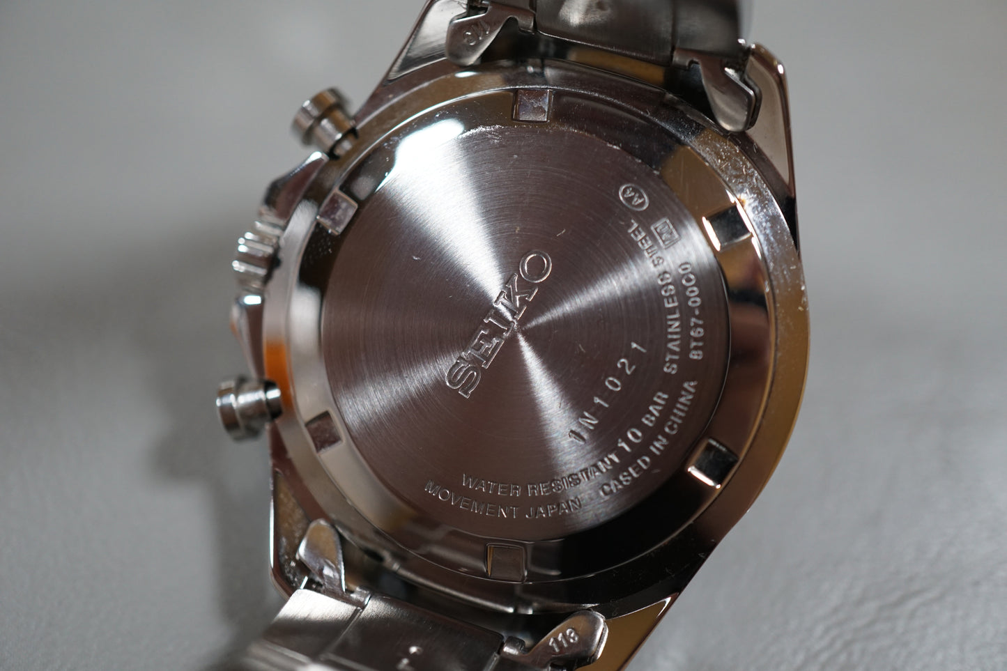Seiko Spirit SBTR005 8T67 Black Dial Chronograph Quartz Watch