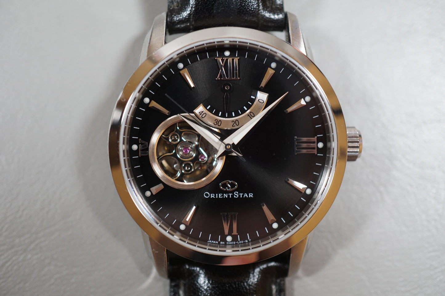 Orient Star WZ0221DA Black Dial Open Heart Power Reserve Automatic Watch