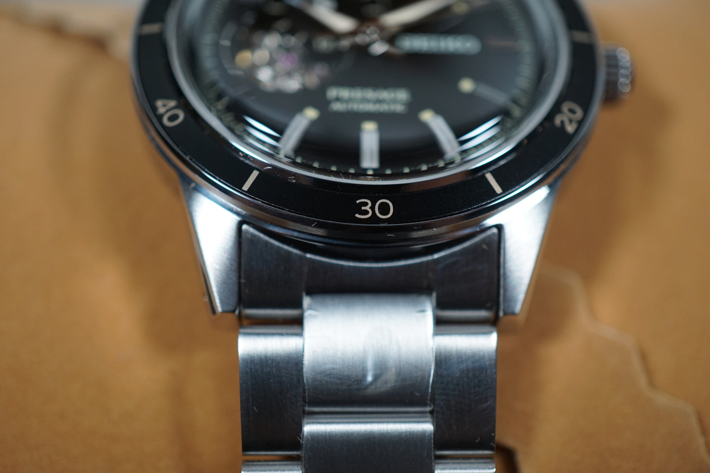 Seiko Presage SARY191 4R39 Black Dial Open Heart Automatic Watch