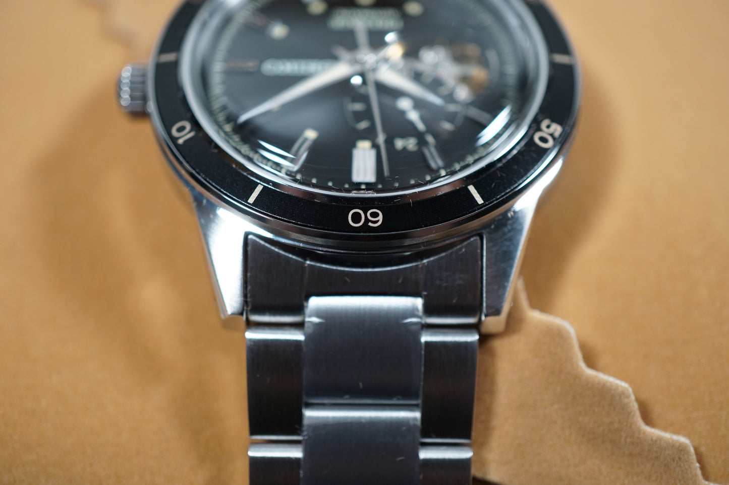 Seiko Presage SARY191 4R39 Black Dial Open Heart Automatic Watch