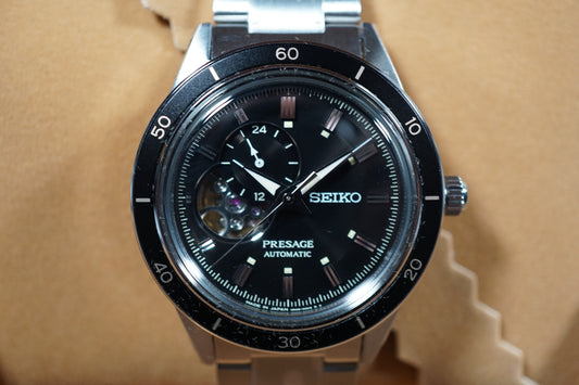 Seiko Presage SARY191 4R39 Black Dial Open Heart Automatic Watch