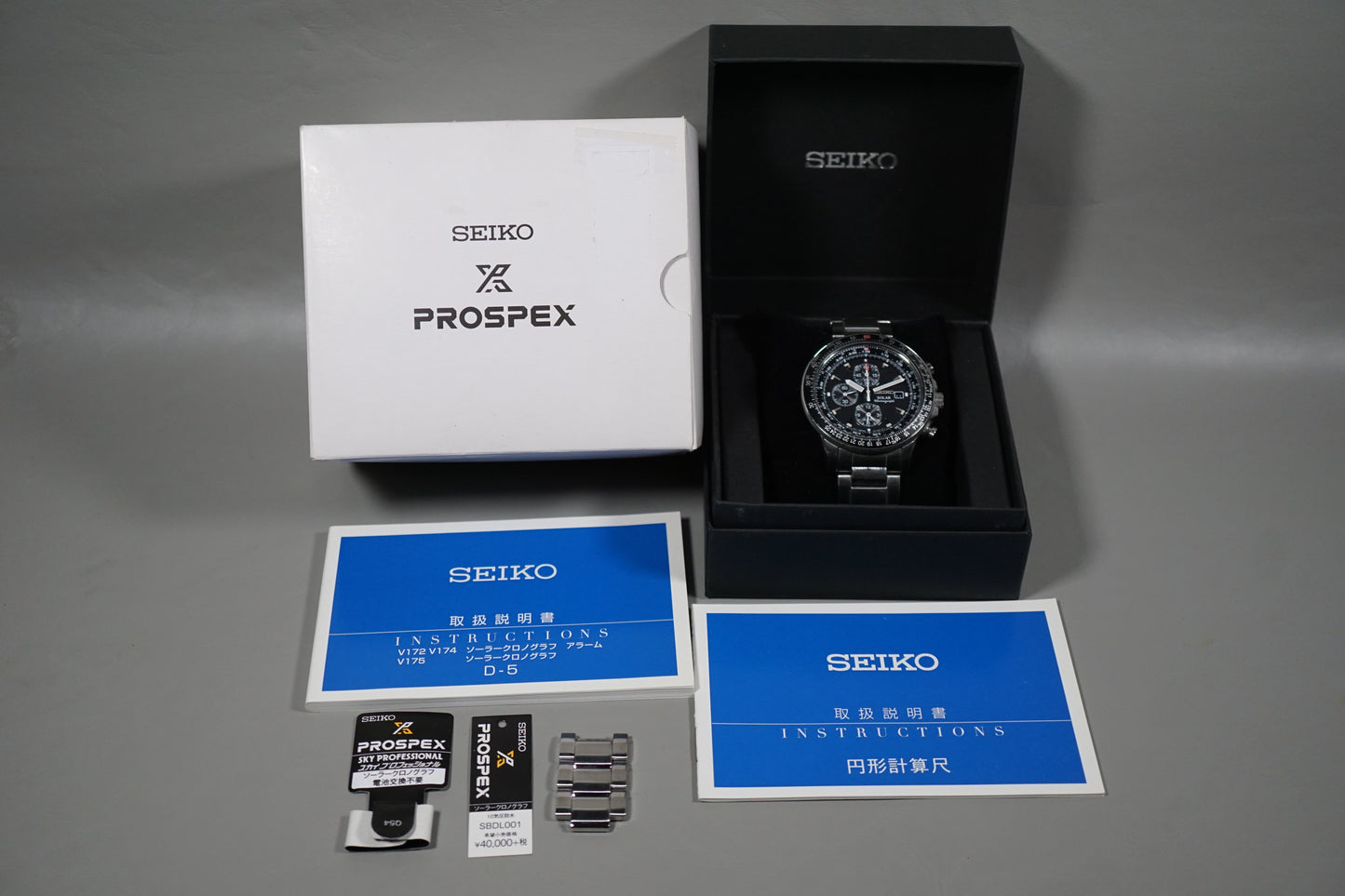 Seiko Prospex SBDL001 V172 Sky Professional Chronograph Solar Quartz Watch