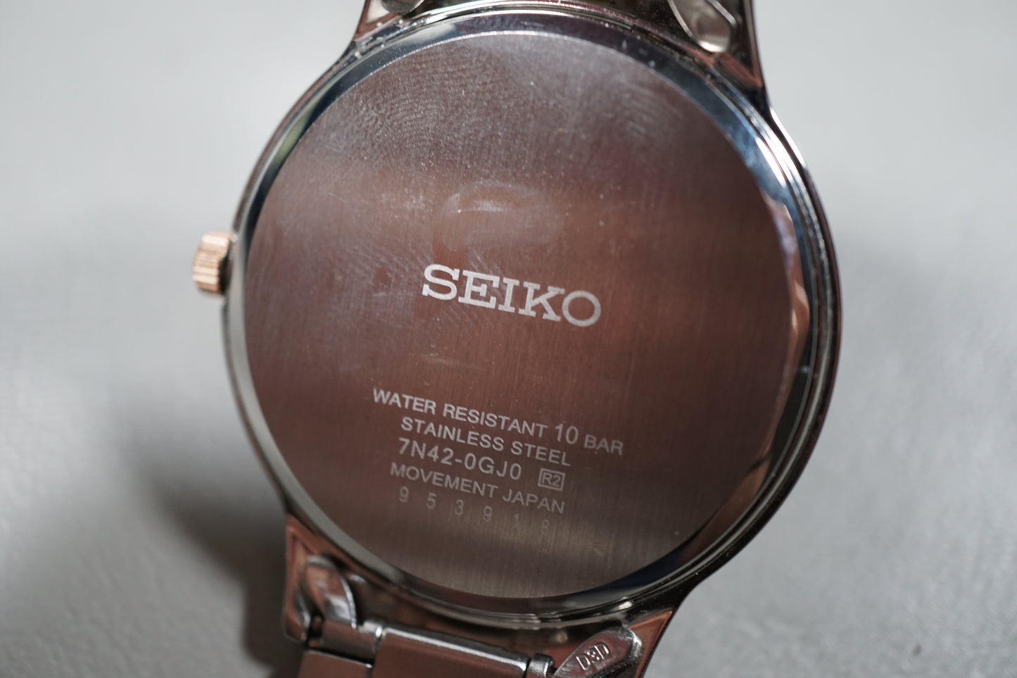 Seiko Essentials SGEH90 7N42 Two Tone Brown Fume Dial Quartz Watch