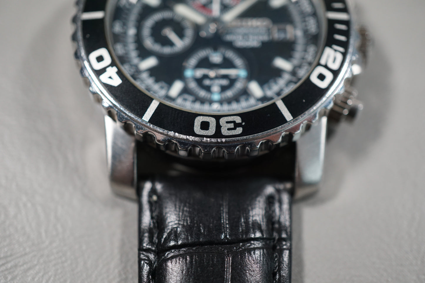 Seiko SNA225 7T62 Black Dial Quartz Chronograph Watch