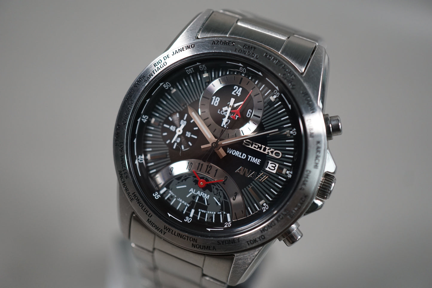 Seiko 5T82-0AJ0 World Time ANA Pilots Quartz Watch